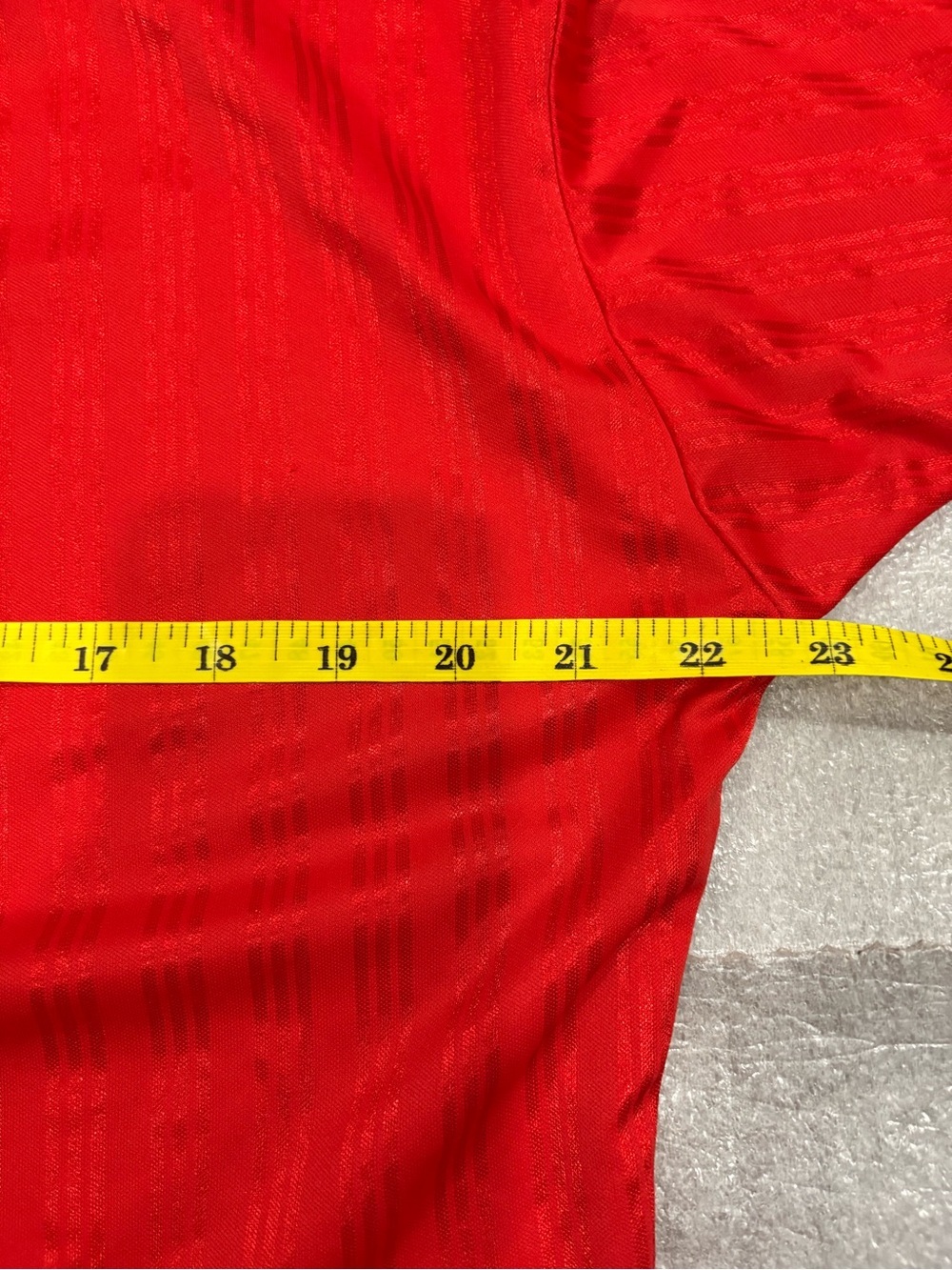 [M/PTP:23”]adidas Red Men’s Short-Sleeve Soccer Jersey vintage athletic - Picture 6 of 7
